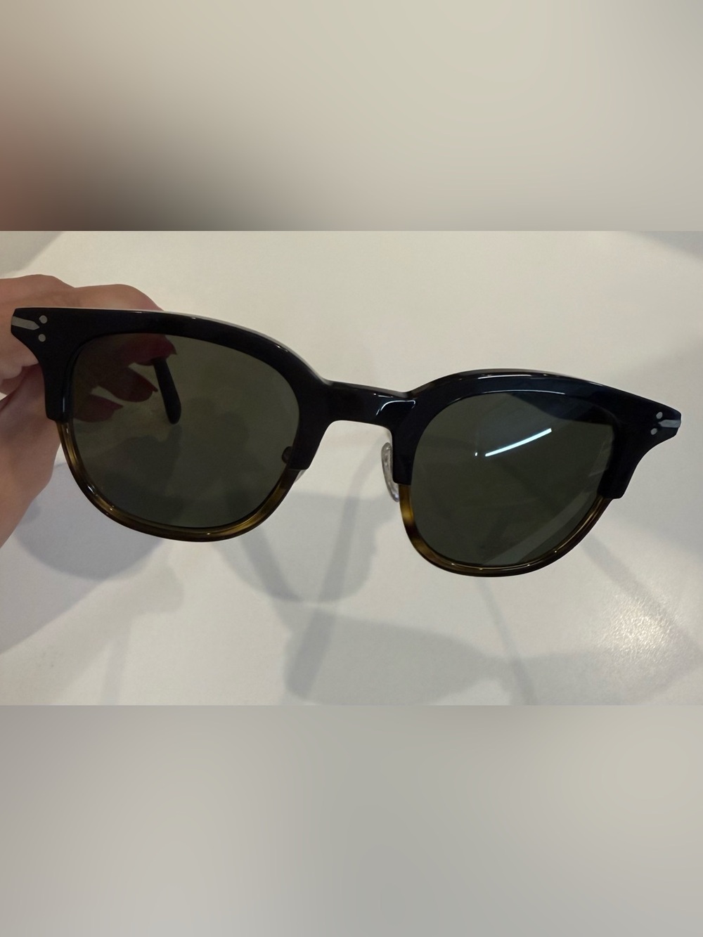 CELINE Black and Half Tortoise Sunglasses